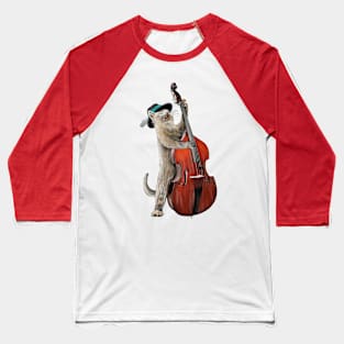 Stand-Up Bass Cat Musician Baseball T-Shirt